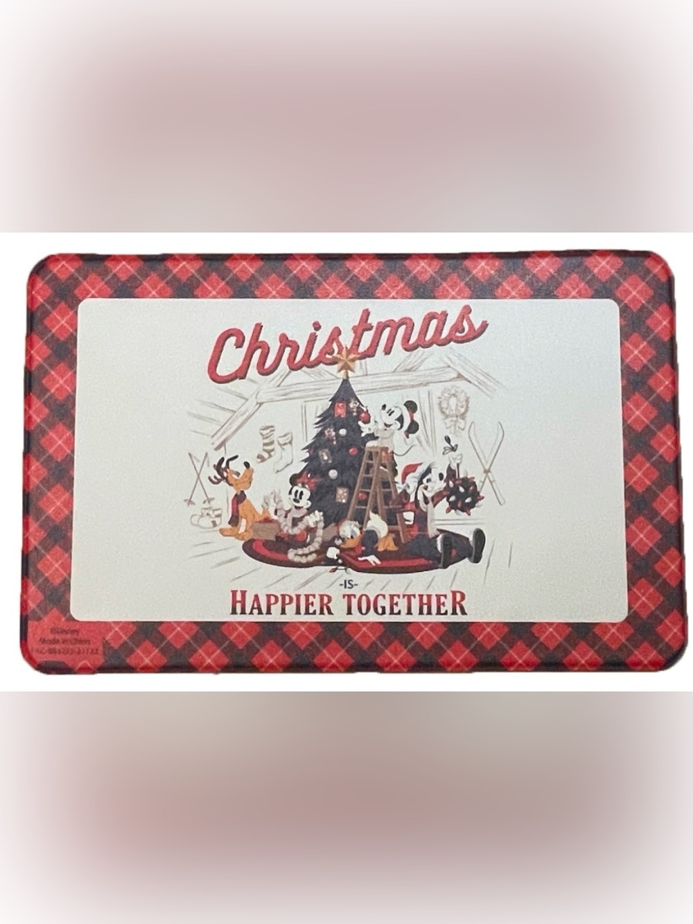 Disney Tails•A Pet Collection. “Christmas Is Happier Together” Pet Feeding Mat.